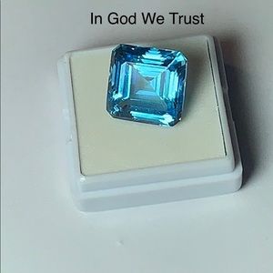 13.05ct Natural Earth Mined Blue Topaz Irradiated